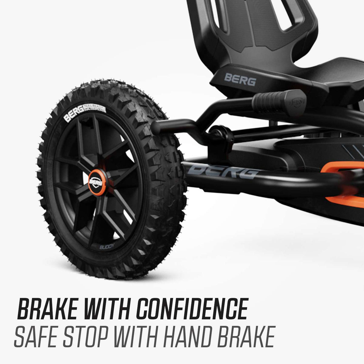BERG Buddy Cross Black + Handbrake Gokart