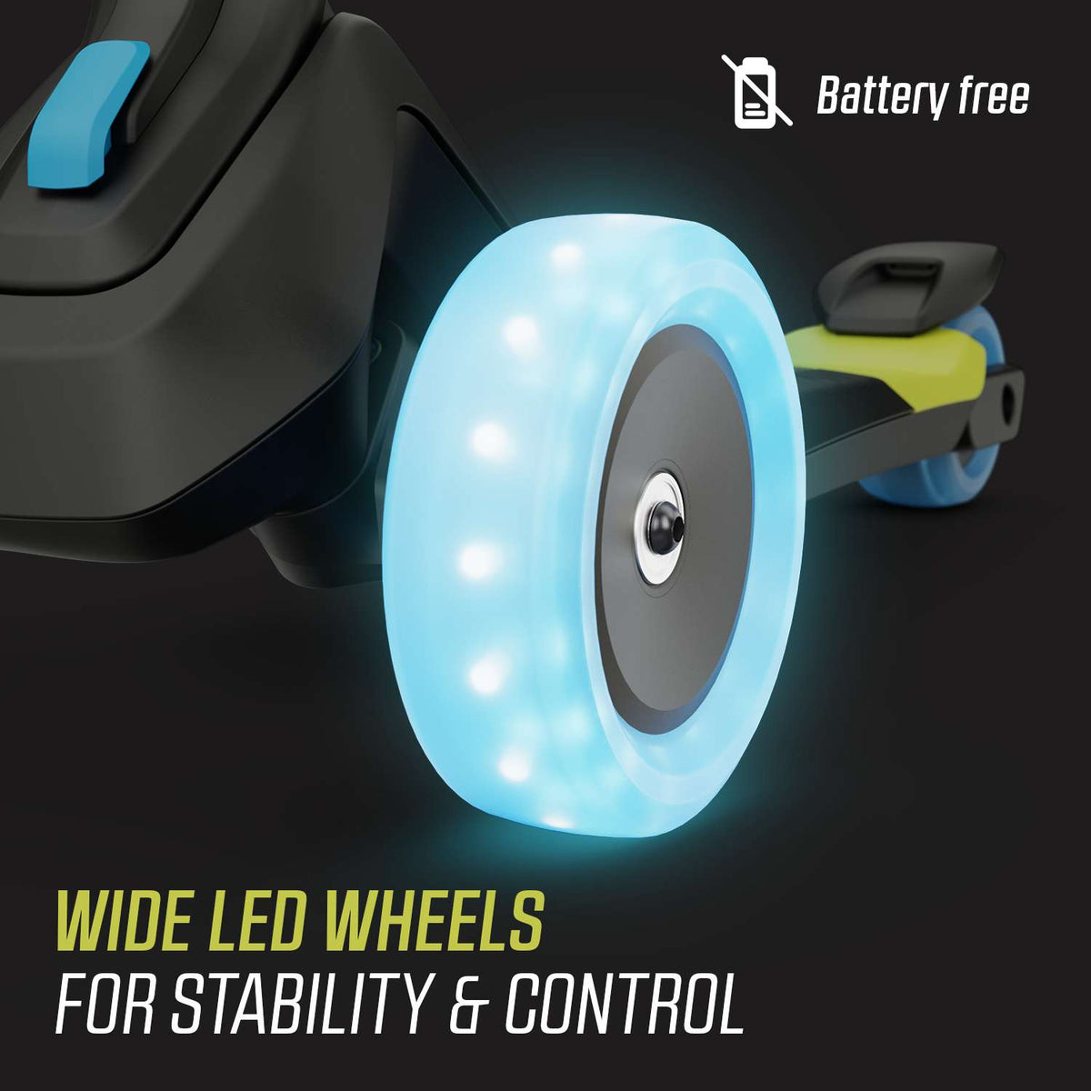 BERG Nexo Foldable Lights Lime Løbehjul