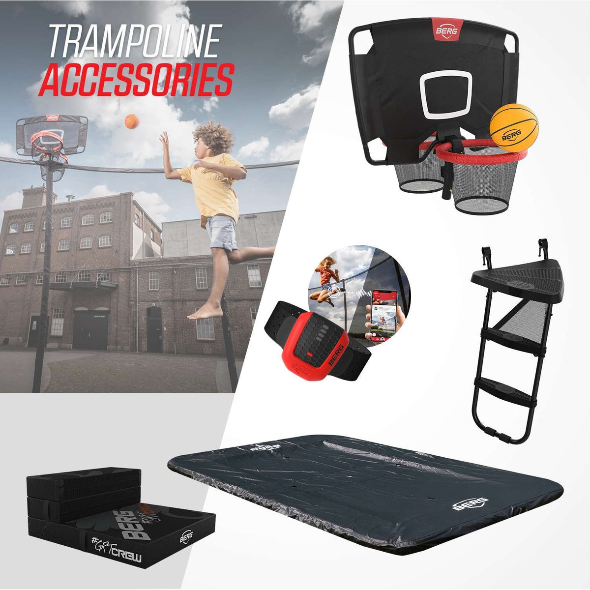 BERG Ultim Favorit Regular 410 Grå Trampolin