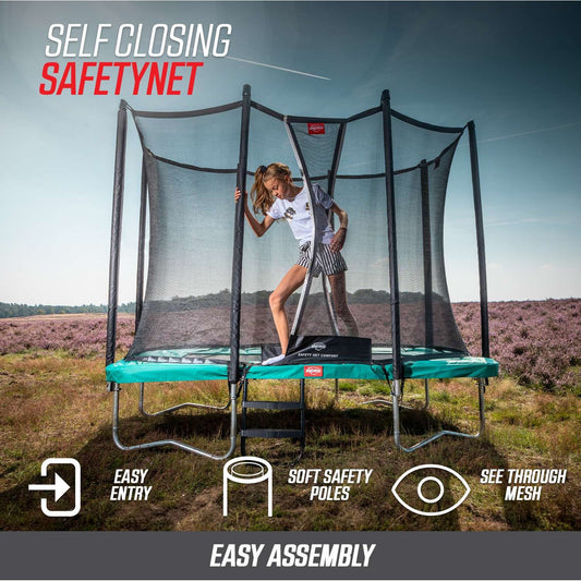 BERG Grand Favorit Regular 520 Grå Trampolin + Safety Net Comfort