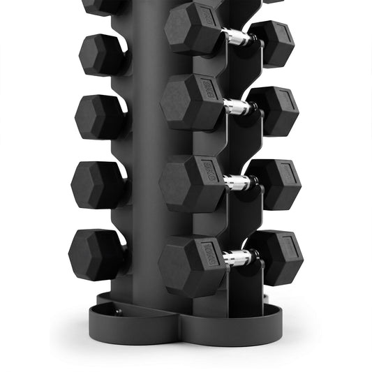VirtuFit Hex håndvægtsæt med Tower 1-10 kg
