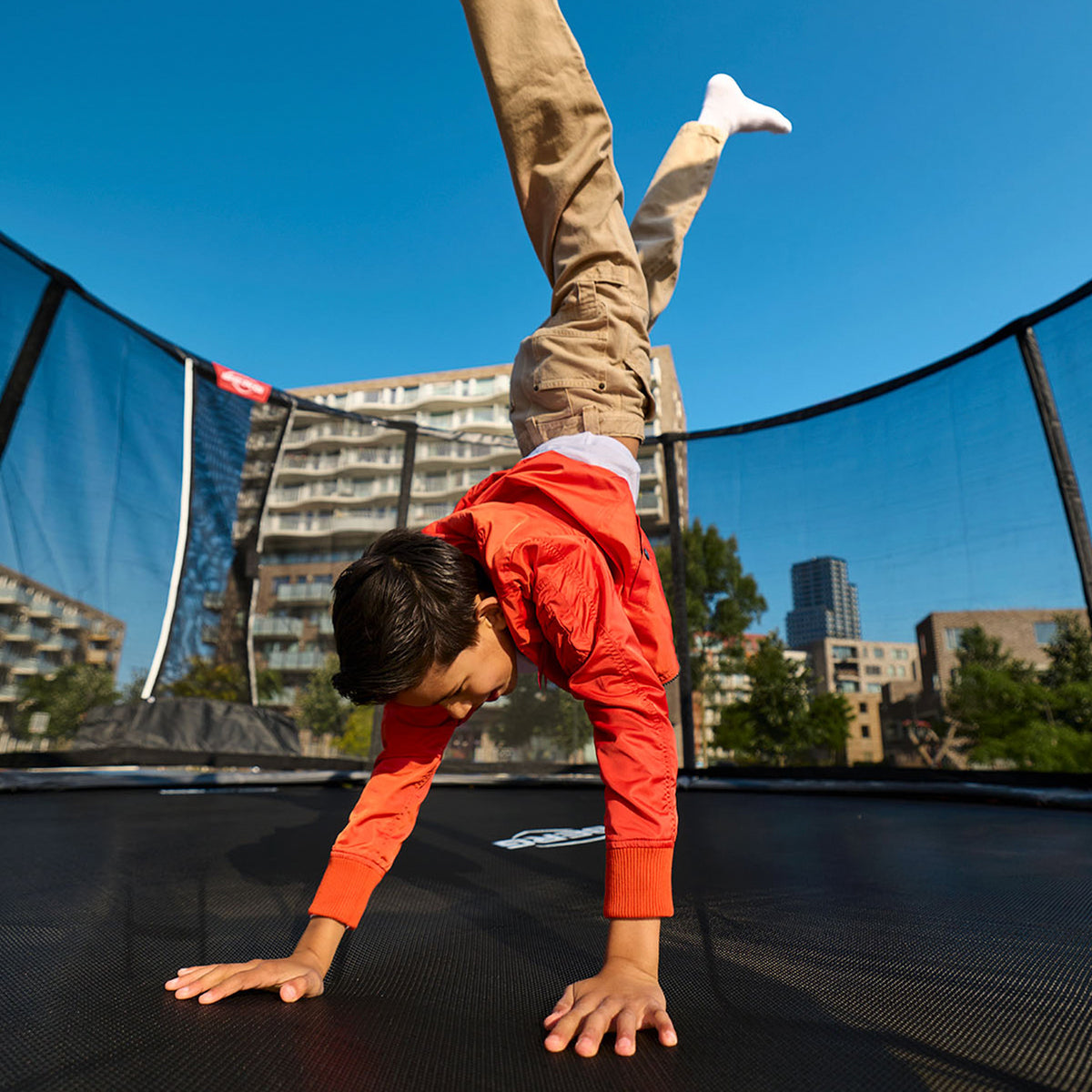 BERG Champion InGround 430 Grå Trampolin + Safety Net Deluxe