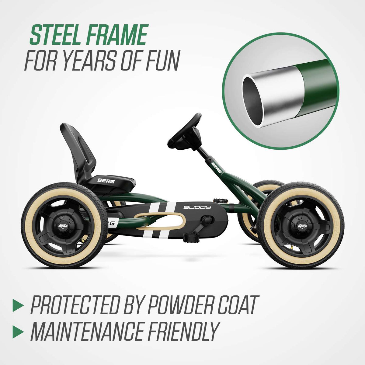 BERG Buddy Retro Green Gokart