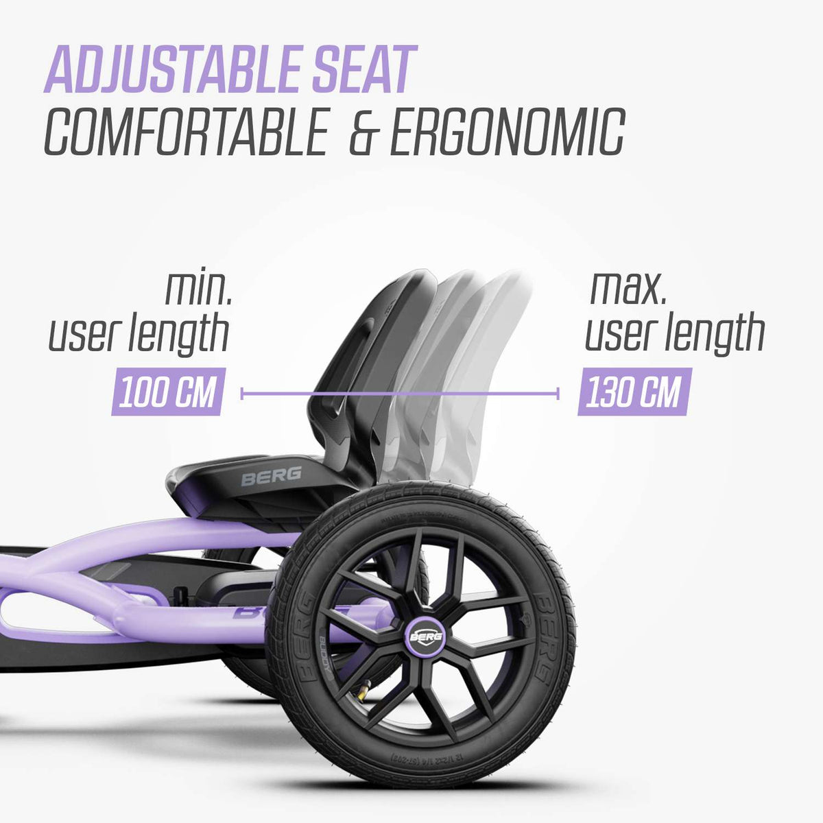 BERG Buddy Purple + Handbrake Gokart