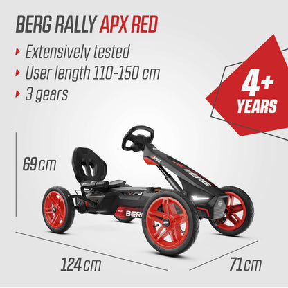 BERG Rally APX Red 3 Gears Gokart