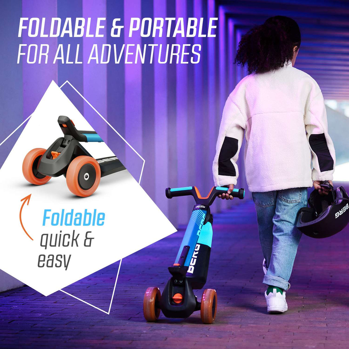 BERG Nexo Foldable Blue Løbehjul