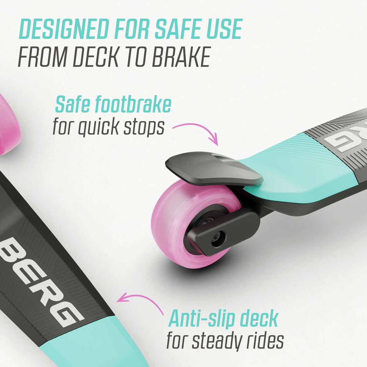 BERG Nexo Foldable Mint Løbehjul
