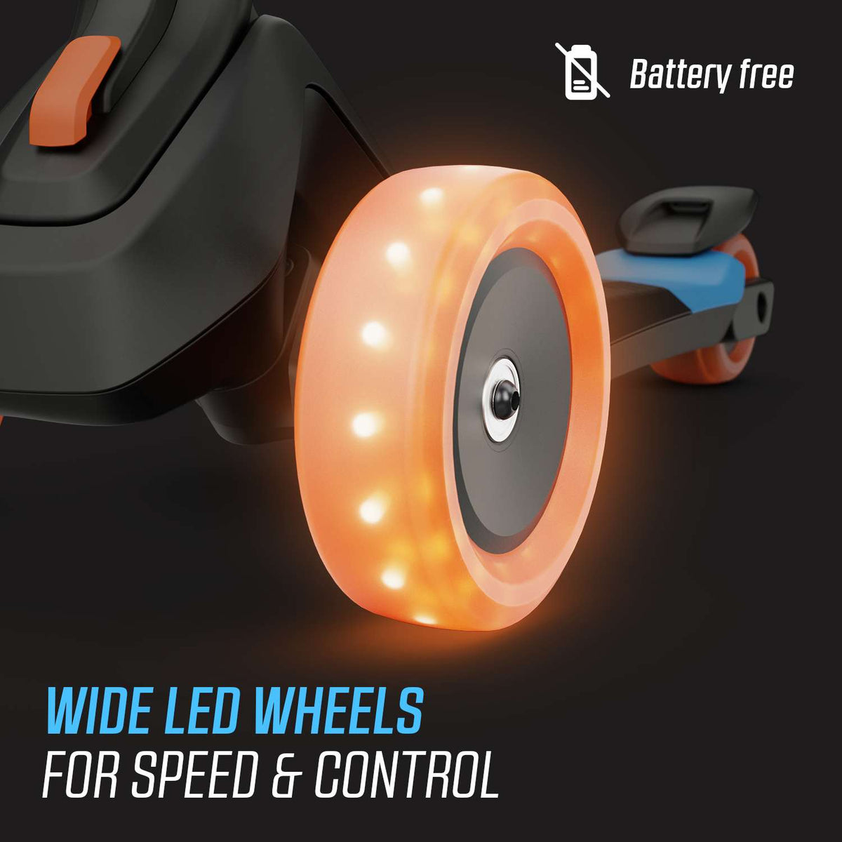 BERG Nexo Foldable Lights LED-deck Blue Løbehjul