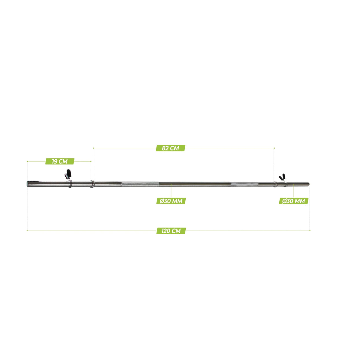 VirtuFit Vægtstang 120 cm 30 mm