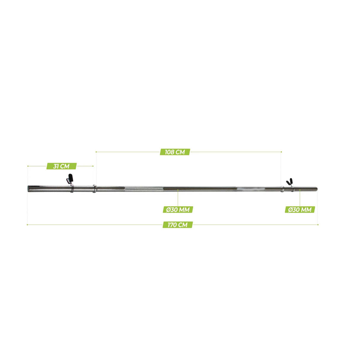 VirtuFit Vægtstang 170 cm 30 mm