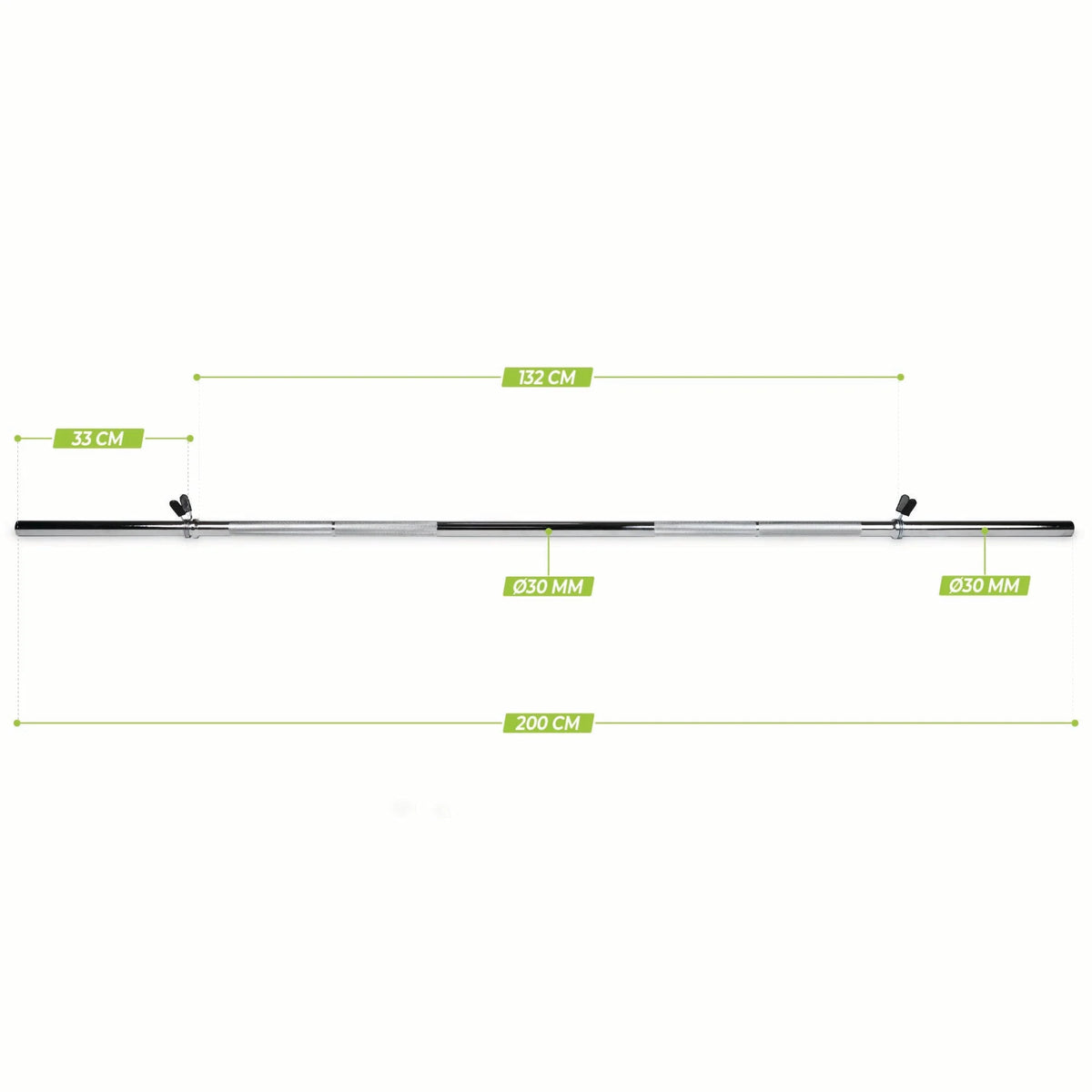 VirtuFit Vægtstang 200 cm 30 mm