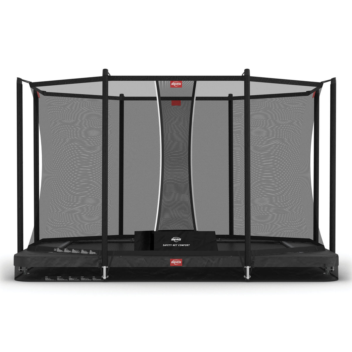 BERG Ultim Favorit InGround 330 Grå Trampolin + Safety Net Comfort