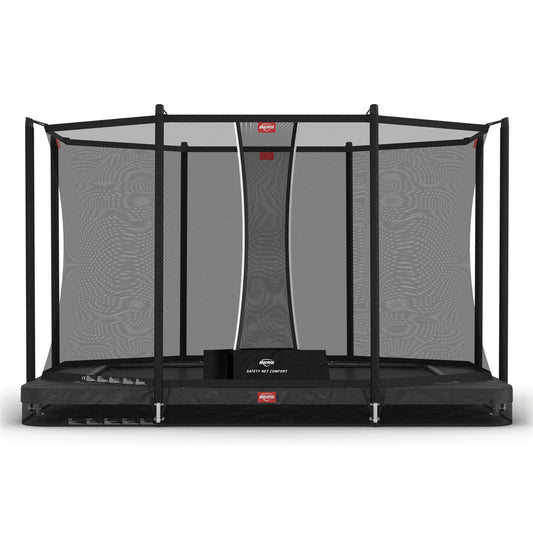 BERG Ultim Favorit InGround 330 Grå Trampolin + Safety Net Comfort