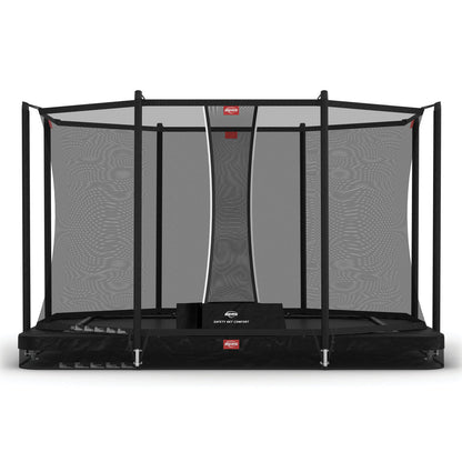 BERG Ultim Favorit InGround 330 Sort Trampolin + Safety Net Comfort