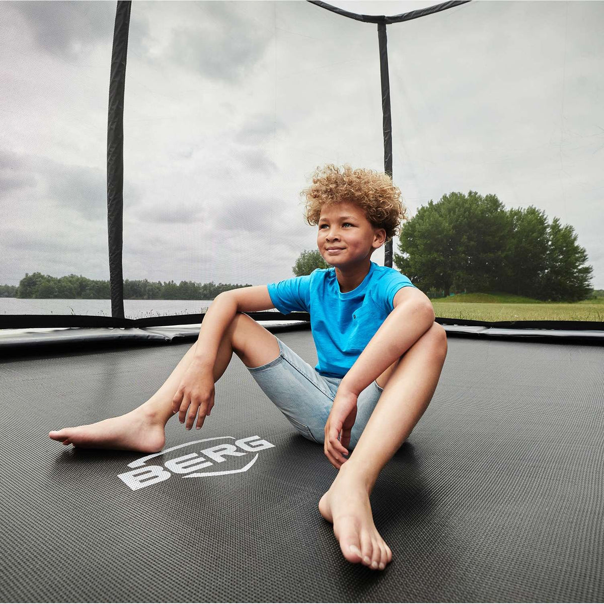 BERG Ultim Elite Regular 500 Grå Trampolin + Safety Net DLX XL