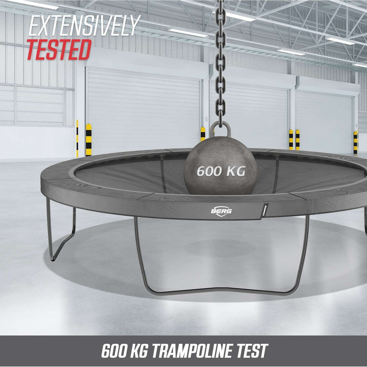 BERG Ultim Elite Regular 500 Grå Trampolin + Safety Net DLX XL