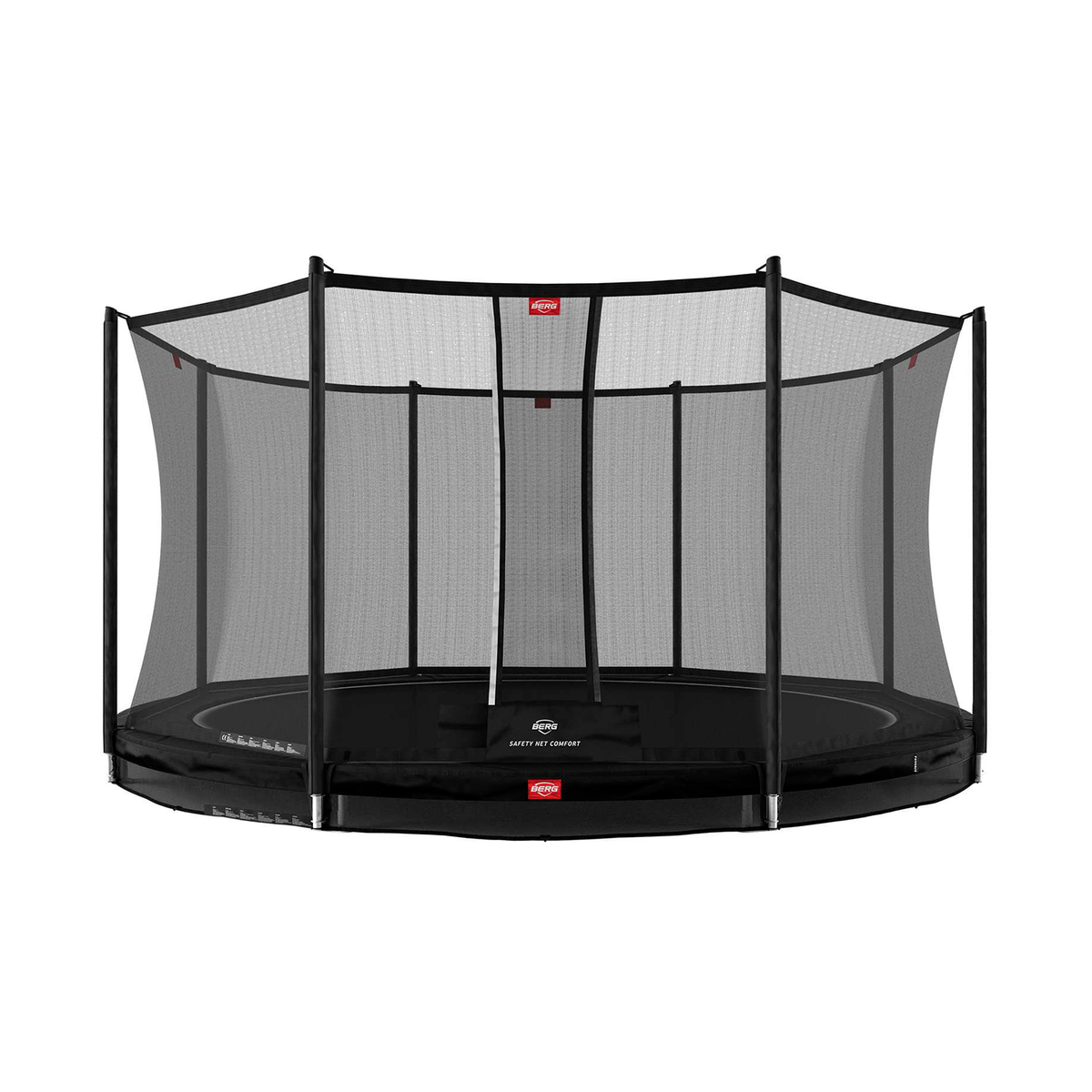 BERG Favorit InGround 380 Sort Trampolin + Safety Net Comfort