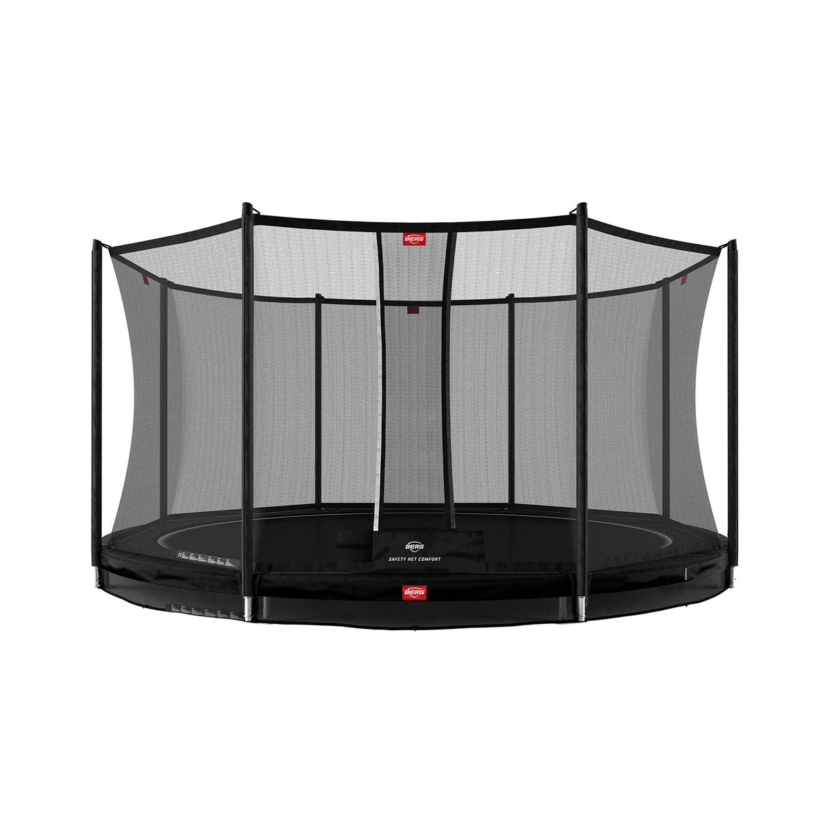 BERG Favorit InGround 430 Sort Trampolin + Safety Net Comfort