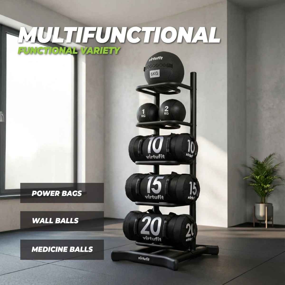VirtuFit Power Bag & Wall Ball Opbevaringsstativ