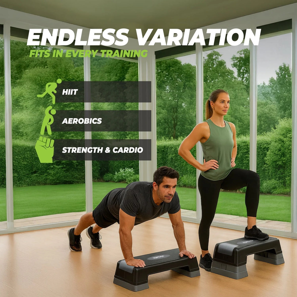 VirtuFit Justerbar Aerobic Step