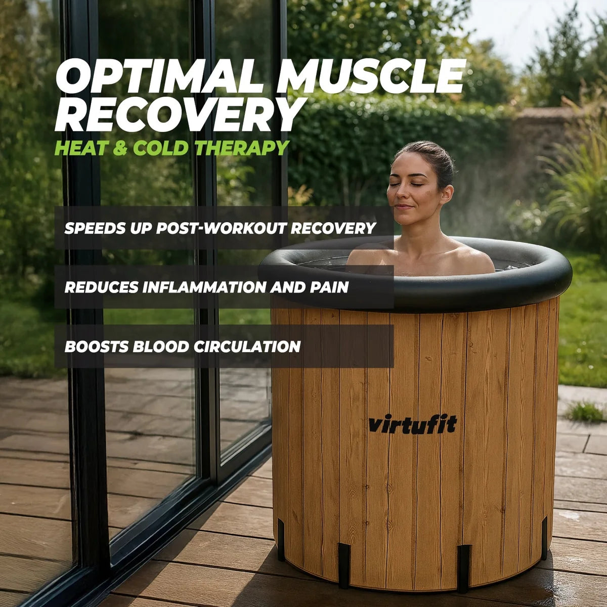 VirtuFit Isbad XXL - 375 liter (Wood Look)