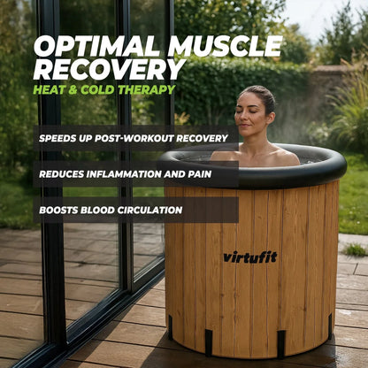 VirtuFit Isbad XXL - 375 liter (Wood Look)