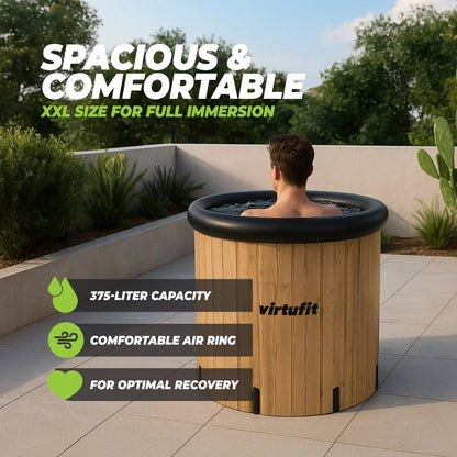 VirtuFit Isbad XXL - 375 liter (Wood Look)