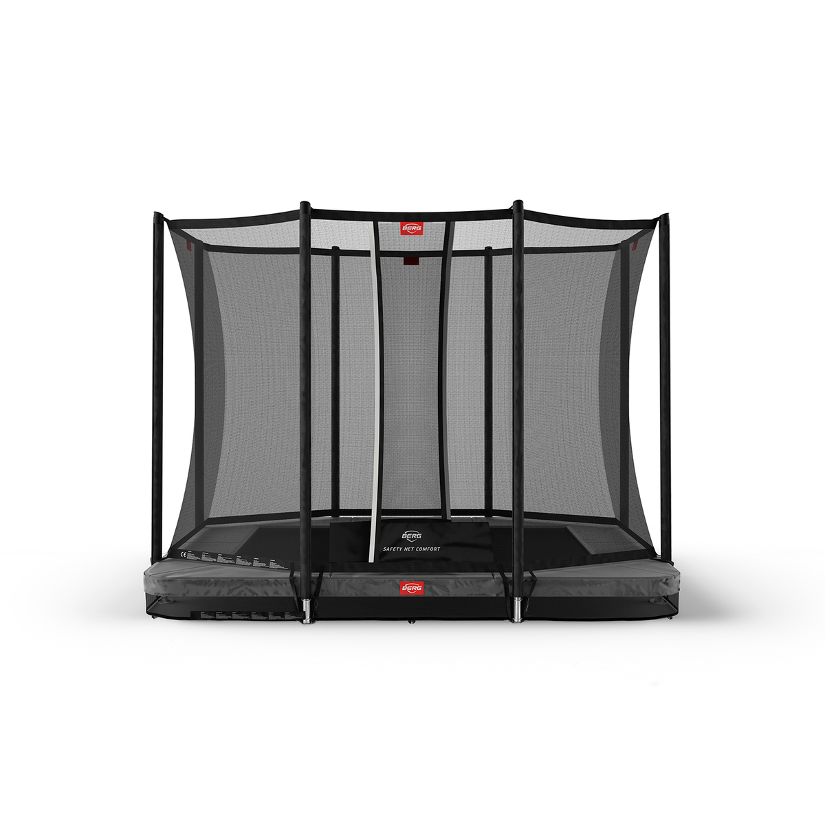 BERG Ultim Favorit InGround 280 Grå Trampolin + Safety Net Comfort