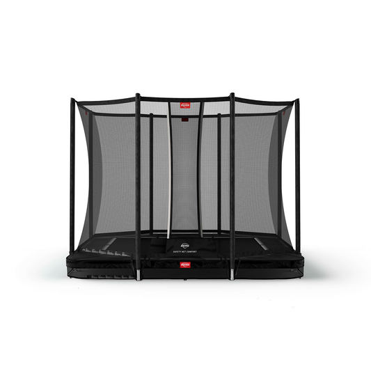 BERG Ultim Favorit InGround 280 Sort Trampolin + Safety Net Comfort