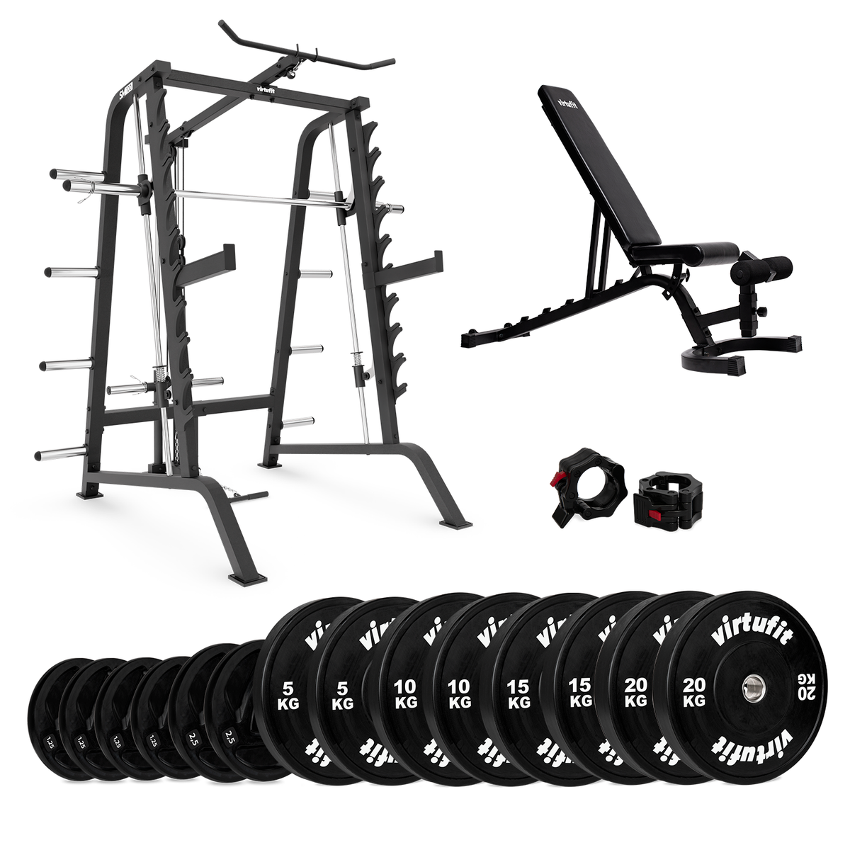 VirtuFit SM100 Smith Machine med Bumper og bænk – 110 kg