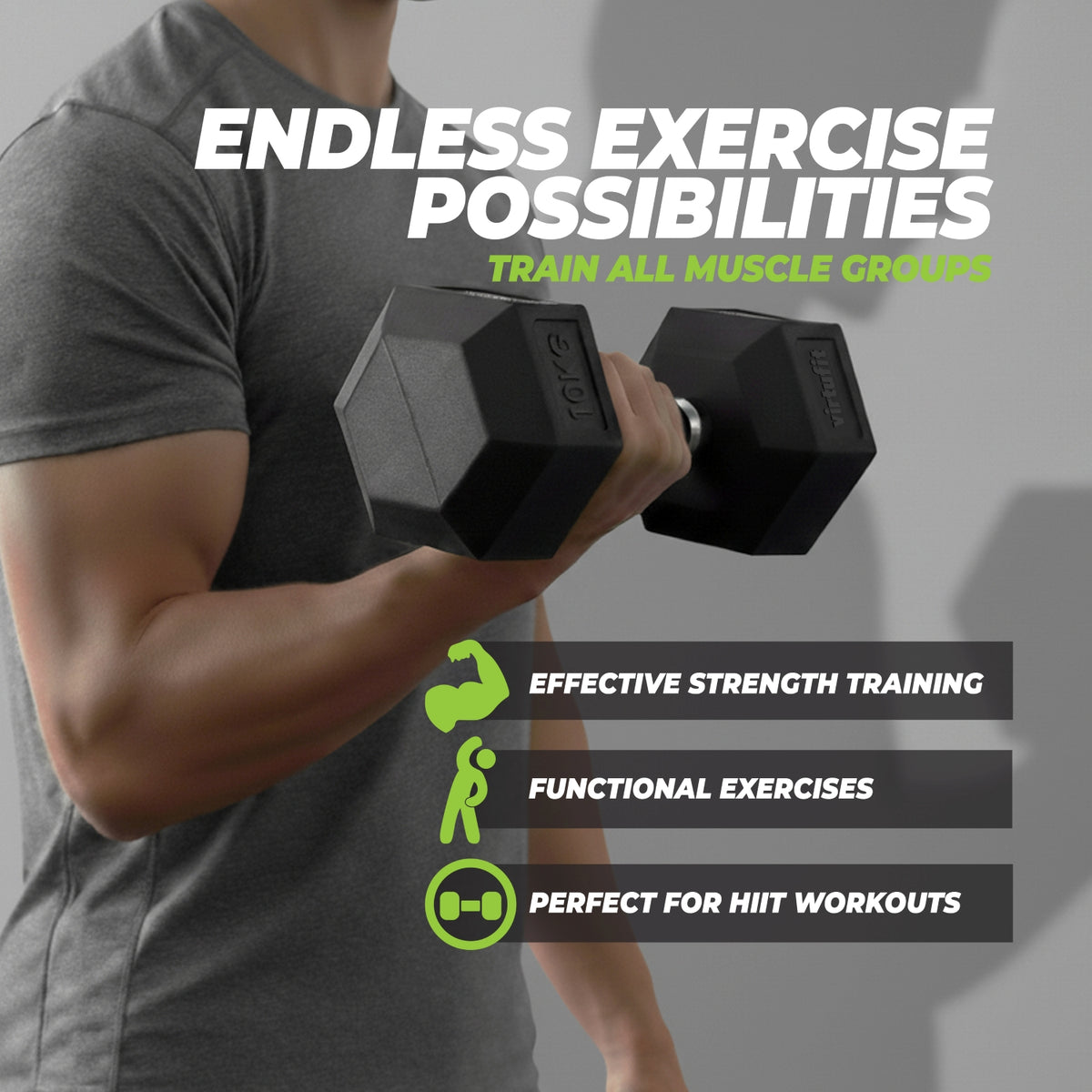 VirtuFit Hex Håndvægt 5 kg