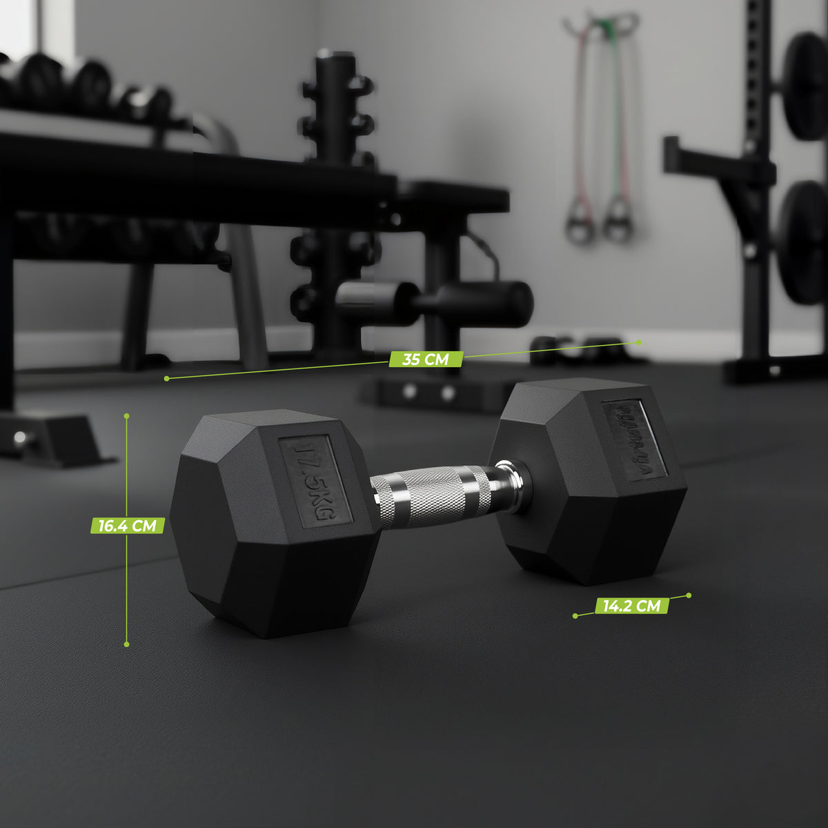 VirtuFit Hex Håndvægt 17,5 kg
