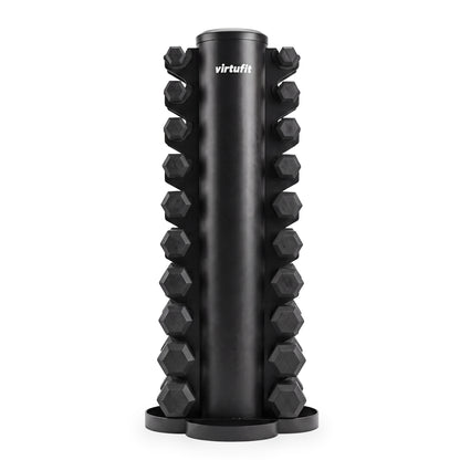 VirtuFit Hex håndvægtsæt med Tower 1-10 kg