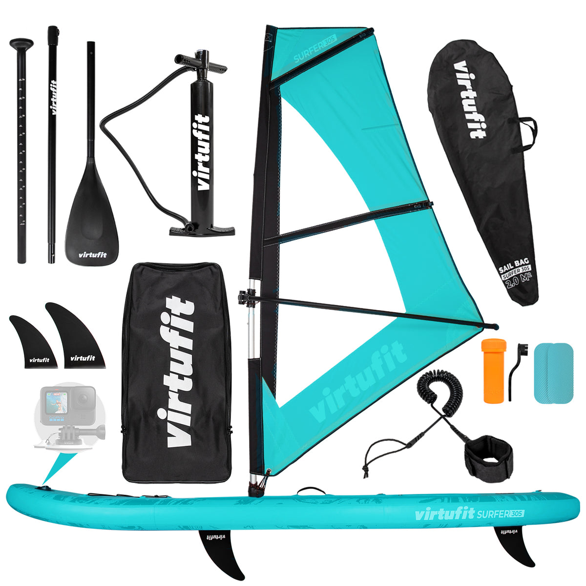 VirtuFit SUP Board Surfer 305 - Turquoise