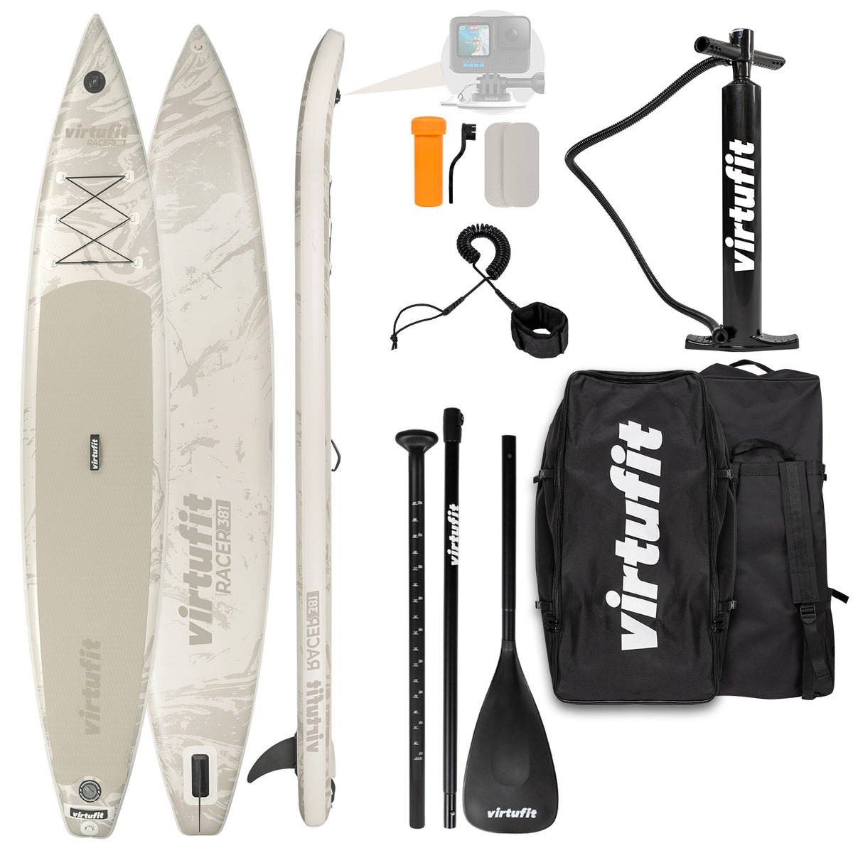 Virtufit SUP Board Racer 381 - Sand Beige