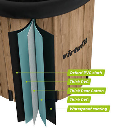 VirtuFit Isbad XXL - 375 liter (Wood Look)