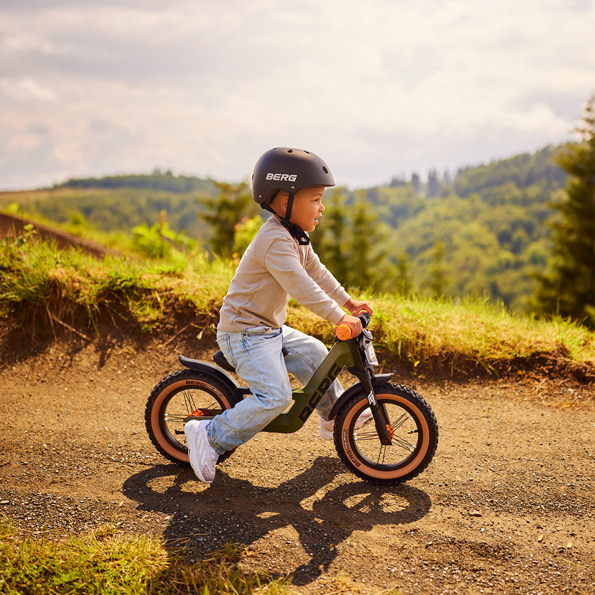 BERG Biky Cross Grøn Handbrake Løbecykel