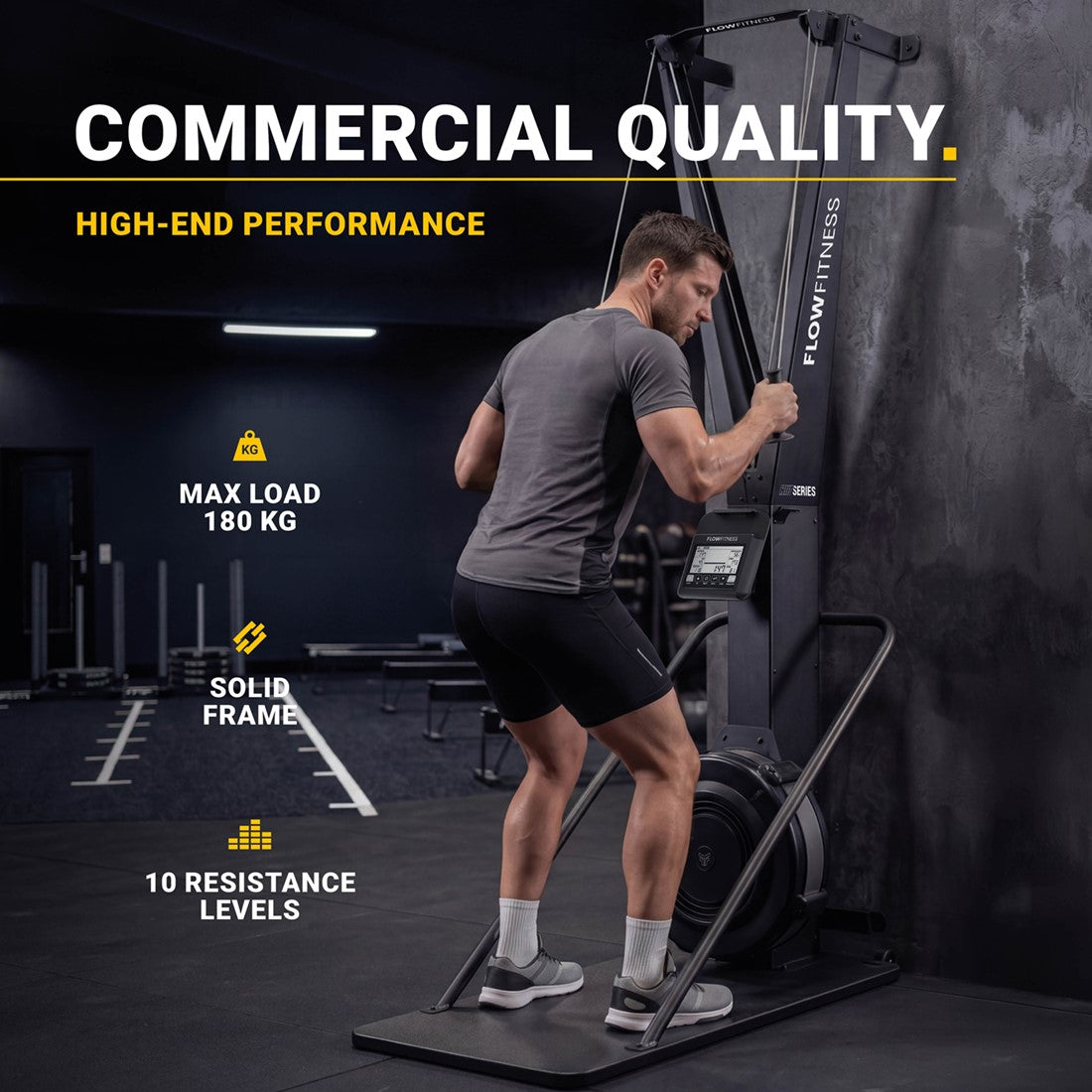 Flow Fitness Perform Pro Ski Trainer med gulvstander